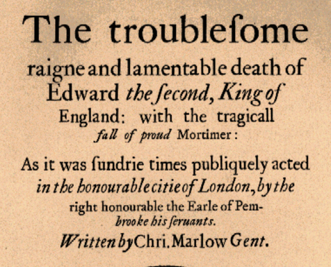 Edward II quarto title page